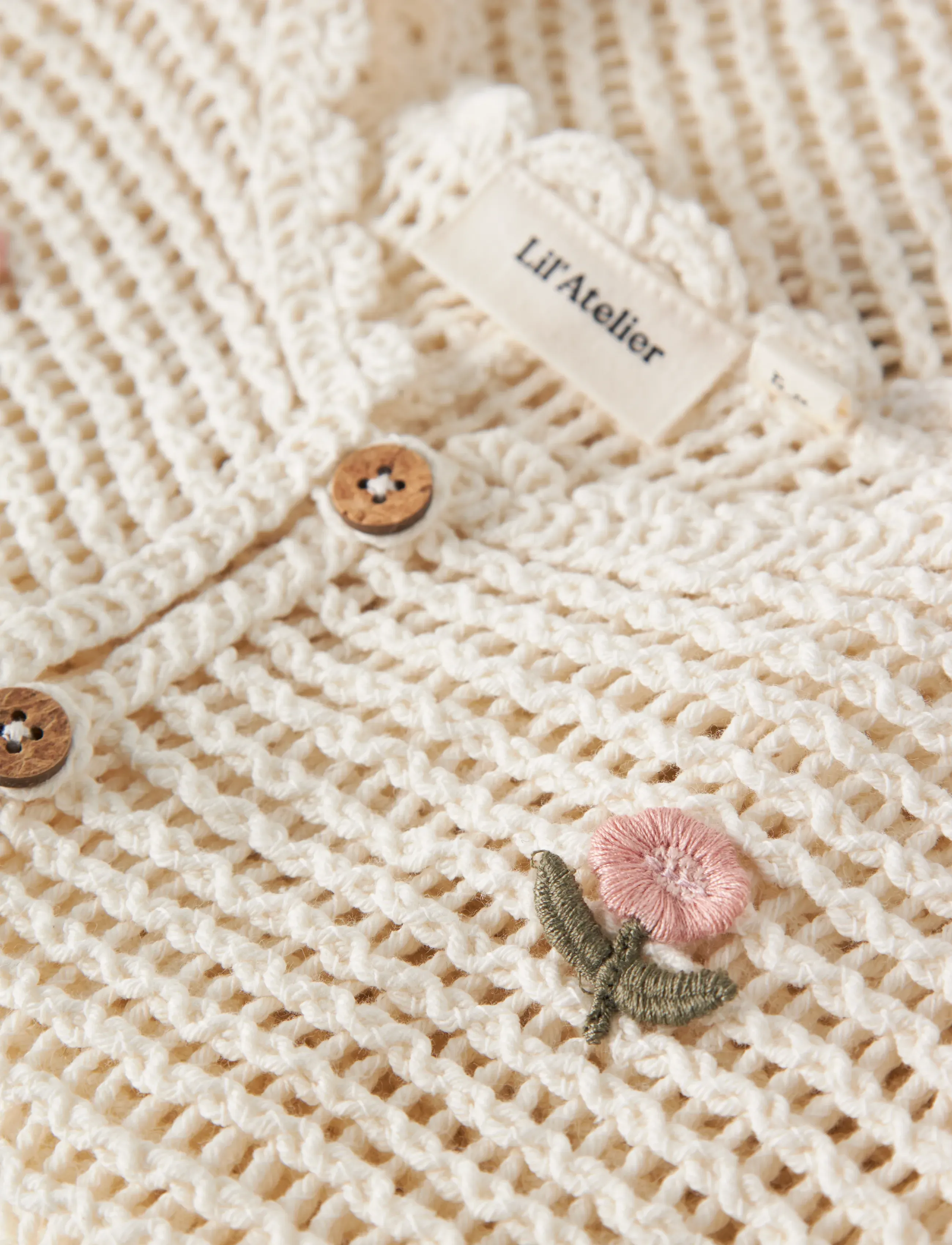 Lil'Atelier - NMFFLORA KNIT VEST LIL - coconut milk - 4