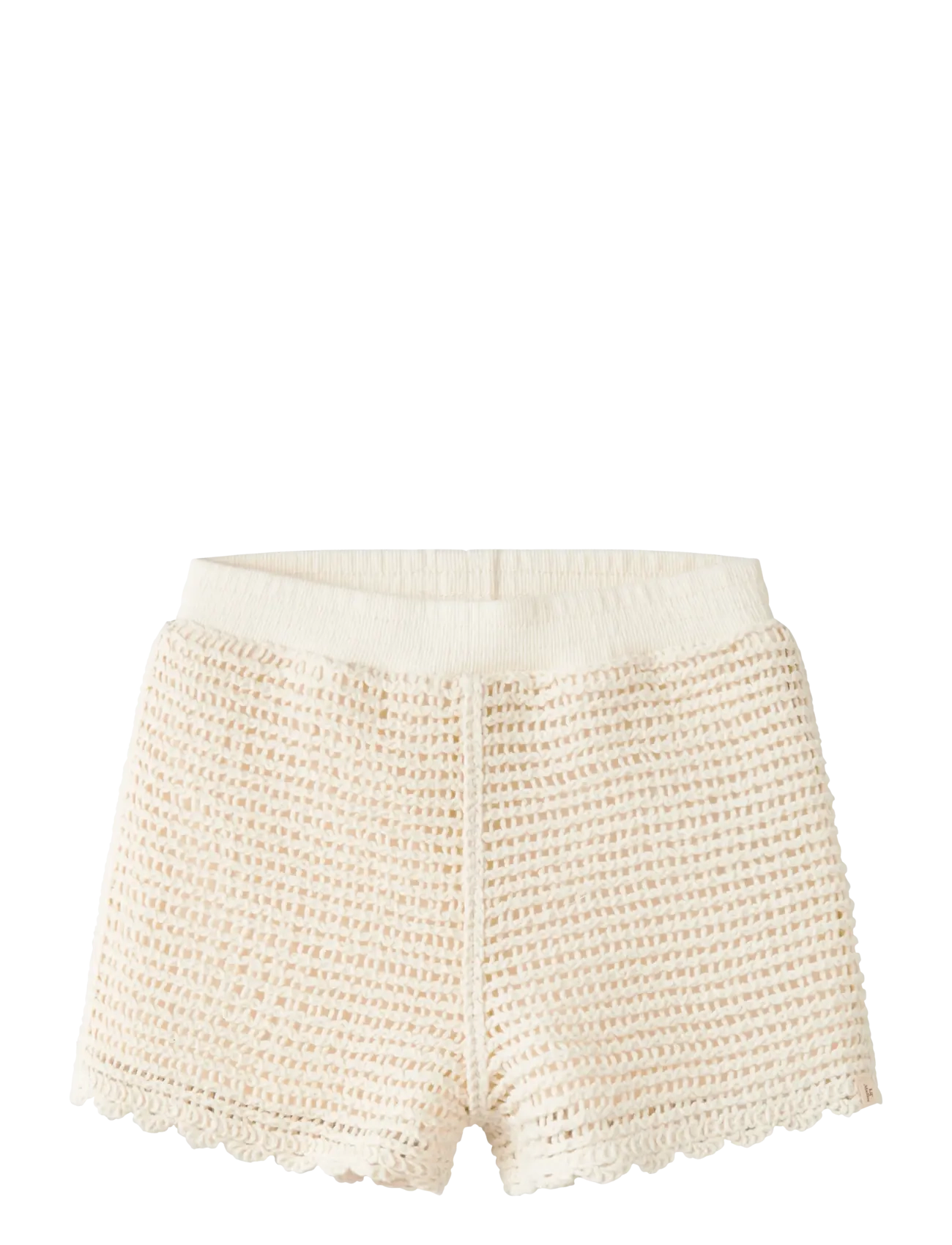 Lil'Atelier Nmfflora Knit Shorts Lil, 122, Cream, Shorts > Afslappede Shorts, Børn