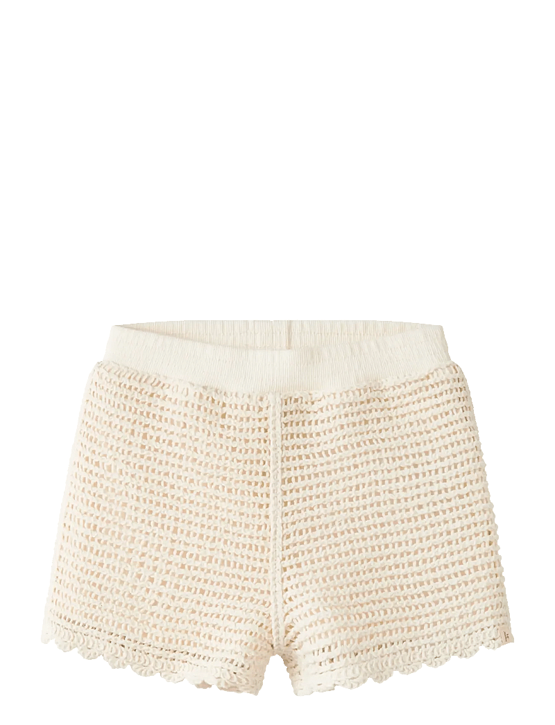 Lil'Atelier - NMFFLORA KNIT SHORTS LIL - casual shorts - coconut milk - 0