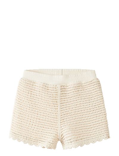 Lil'Atelier NMFFLORA KNIT SHORTS LIL - Lühikesed vabaajapüksid - COCONUT MILK / cream