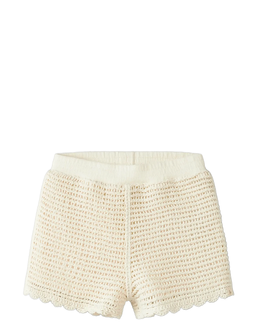 Lil'Atelier - NMFFLORA KNIT SHORTS LIL - rennot shortsit - coconut milk - 2