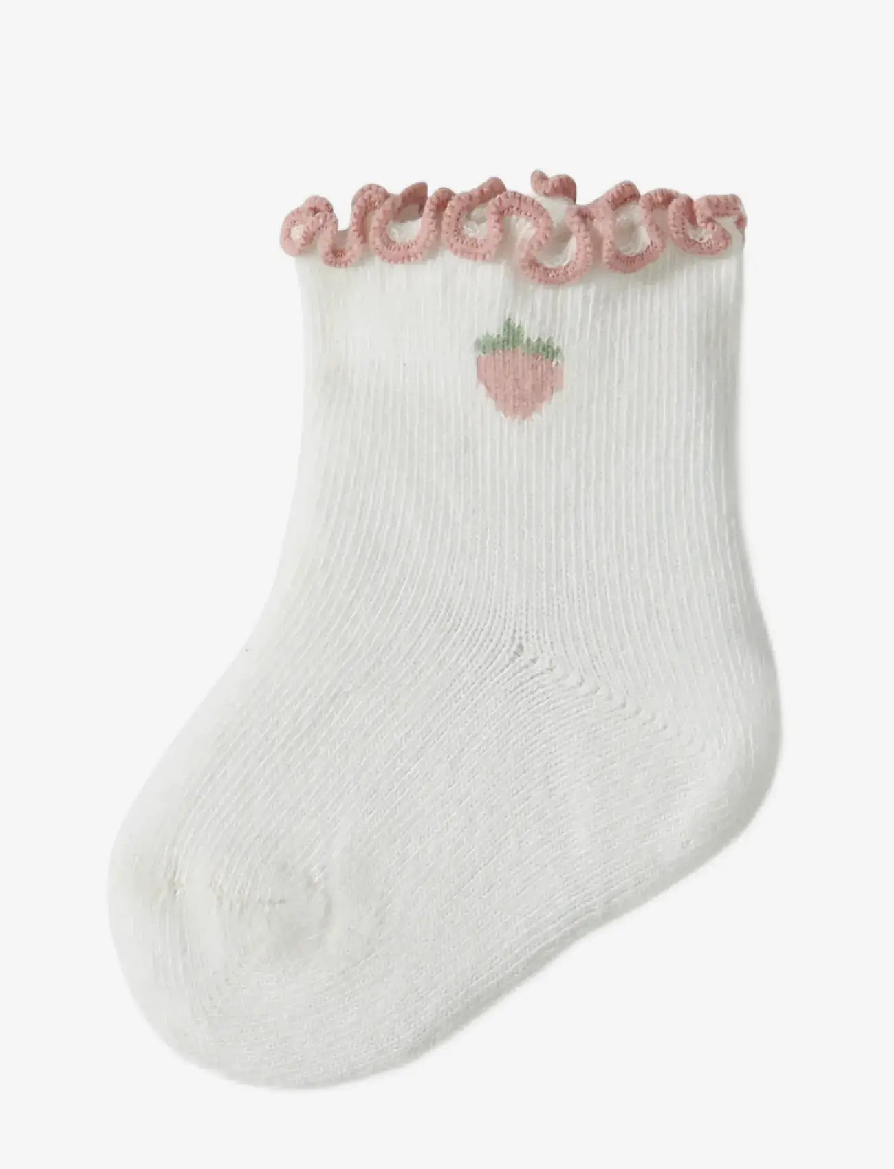 Lil'Atelier - NBFFIDUCIA SOCK LIL - kojinės kūdikiams - coconut milk - 0