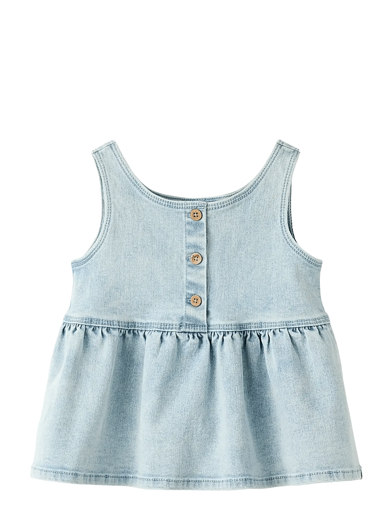 Lil'Atelier - NMFFRANCES SL LOOSE TOP 7722-FN LIL - blusen & tuniken - light blue denim - 0
