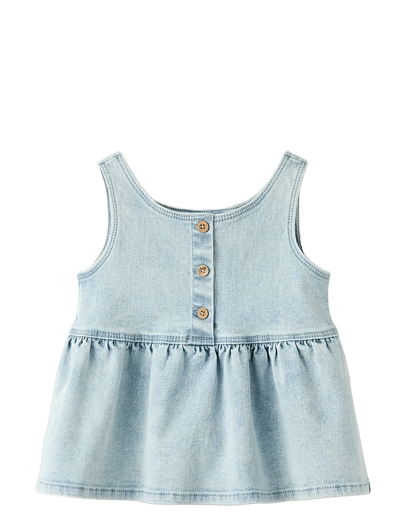 Lil'Atelier - NMFFRANCES SL LOOSE TOP 7722-FN LIL - pluusid ja tuunikad - light blue denim - 2