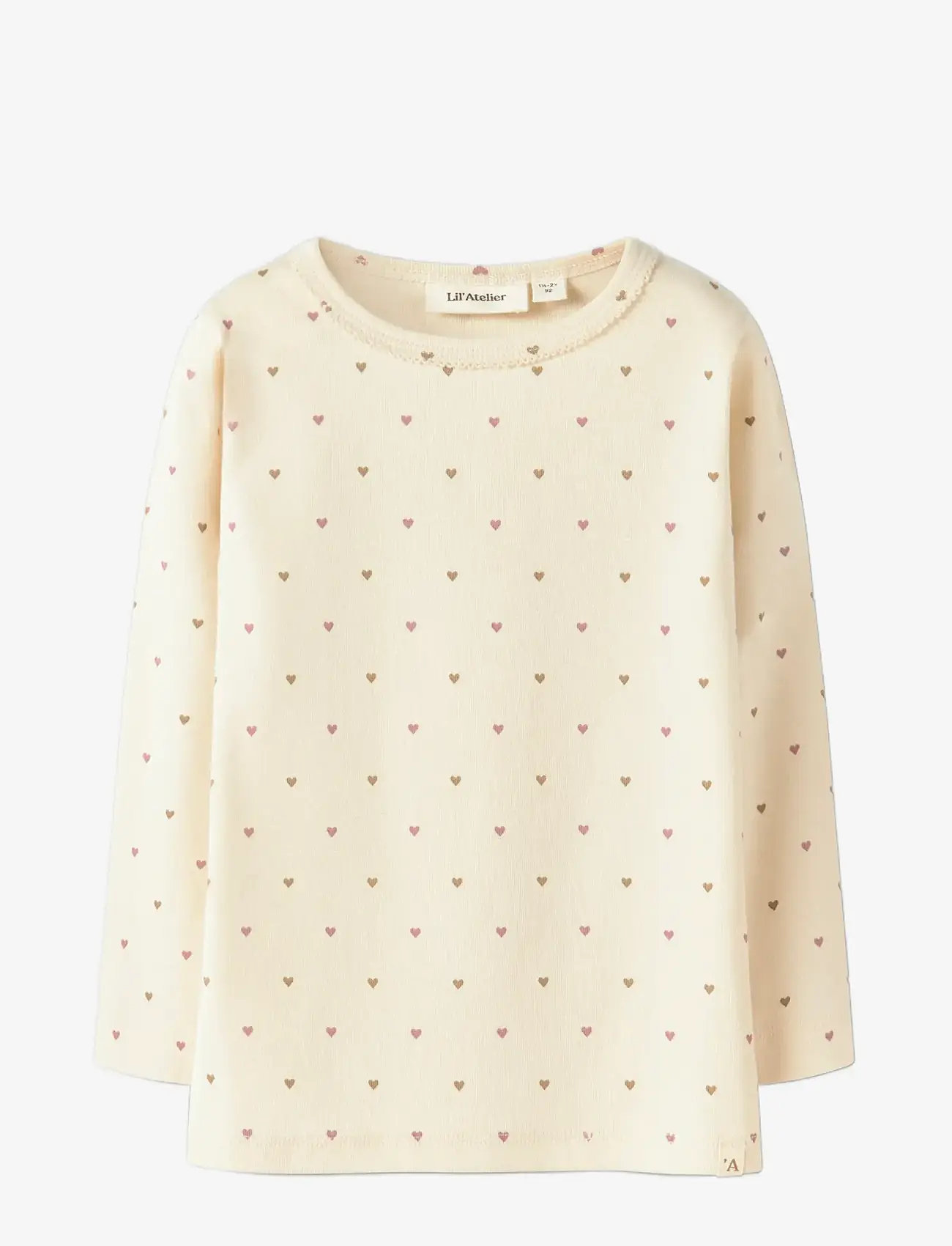 Lil'Atelier - NMFLALO TIG LS SLIM TOP LIL - langærmede t-shirts - turtledove - 1