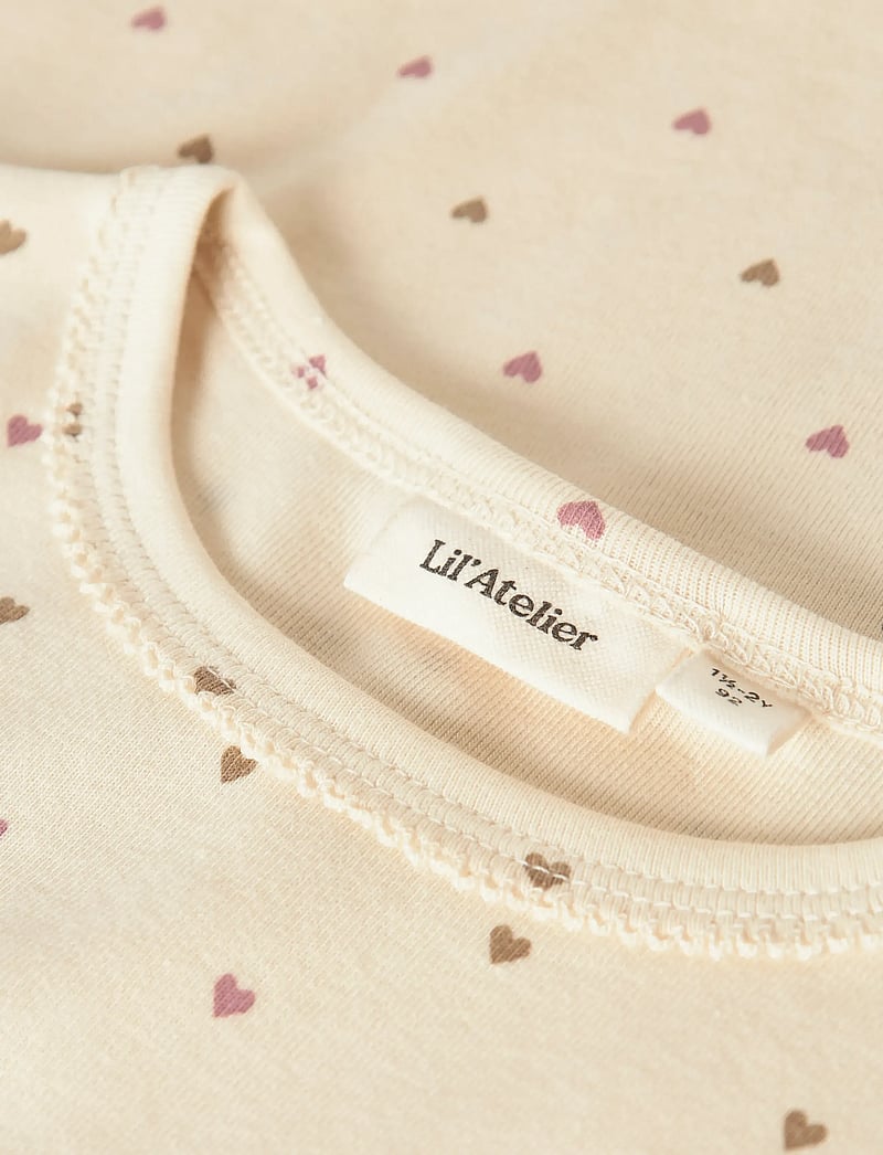 Lil'Atelier - NMFLALO TIG LS SLIM TOP LIL - langærmede t-shirts - turtledove - 4