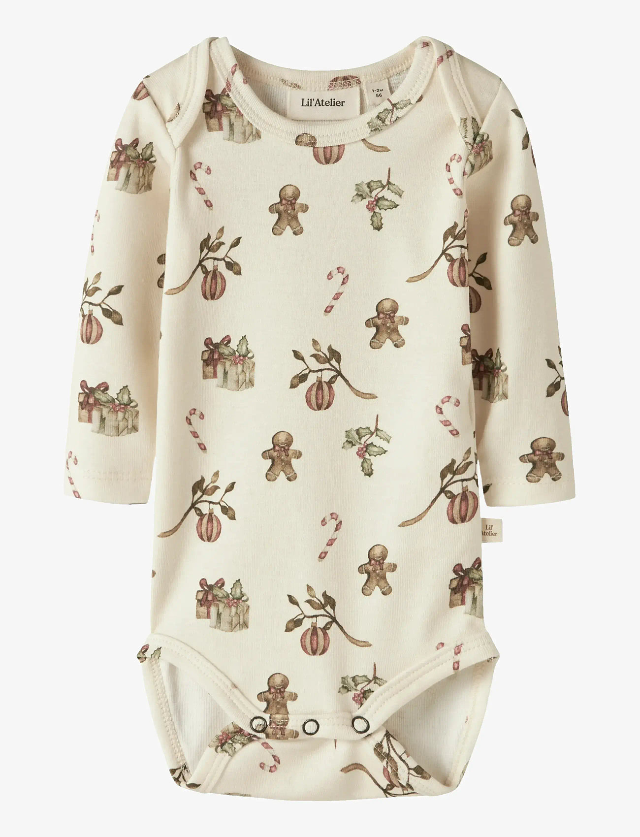 Lil'Atelier - NBNLAYO GIS LS SLIM BODY LIL - langärmelige bodys - turtledove - 0