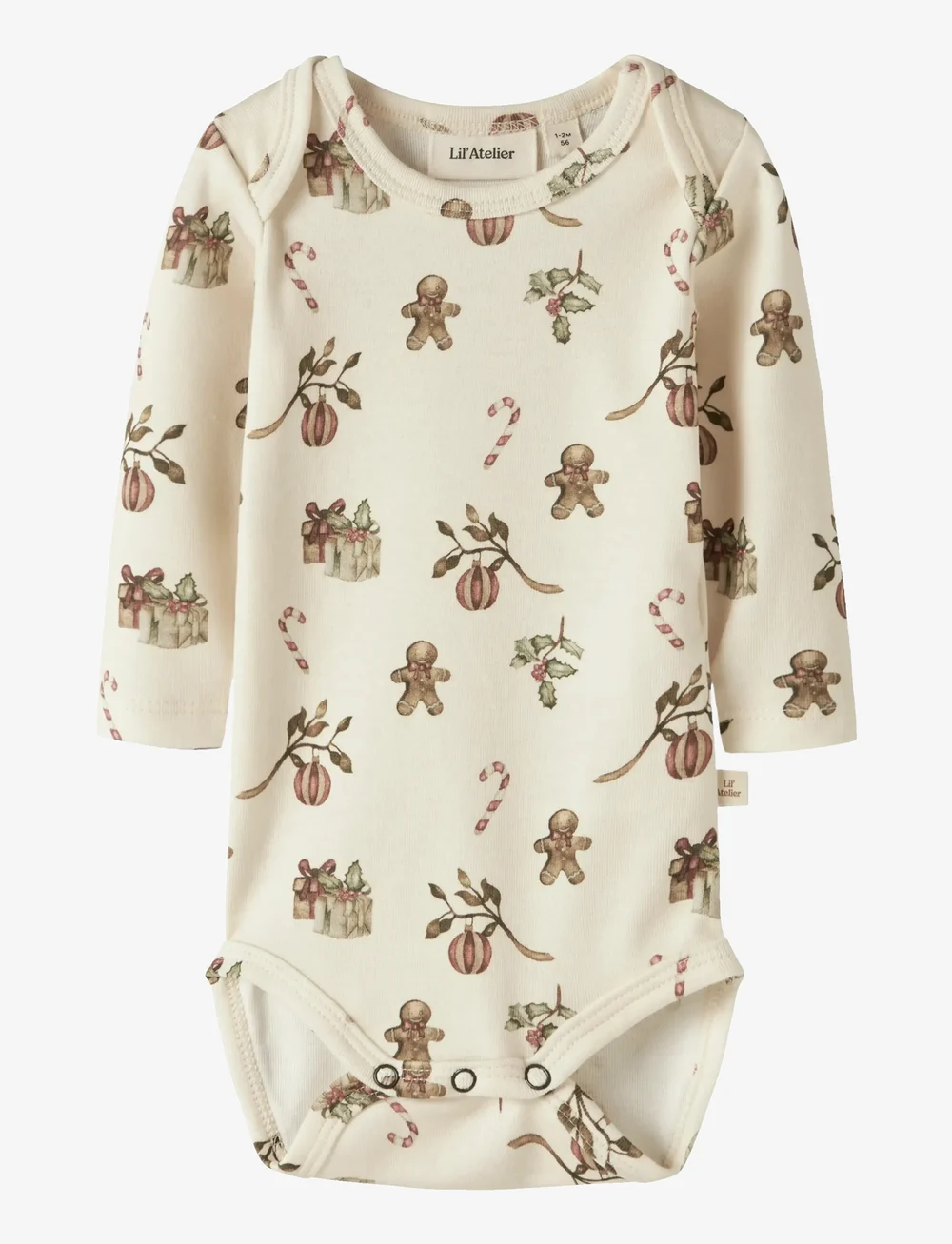 Lil'Atelier - NBNLAYO GIS LS SLIM BODY LIL - langärmelige bodys - turtledove - 0