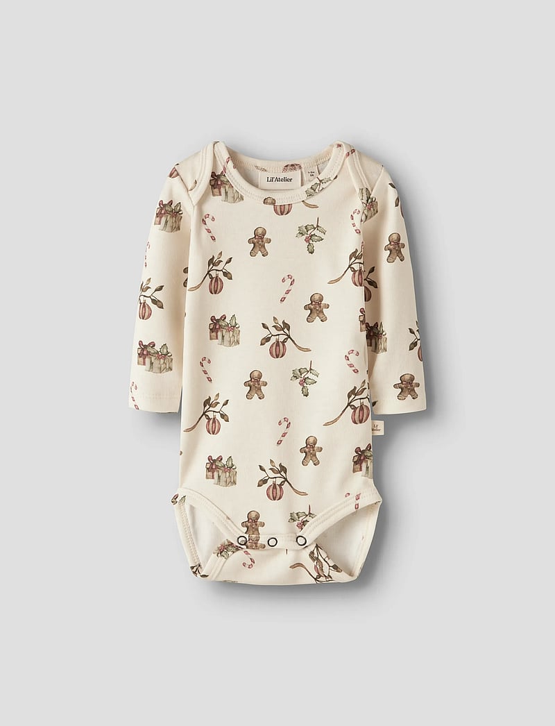 Lil'Atelier - NBNLAYO GIS LS SLIM BODY LIL - langärmelige bodys - turtledove - 0