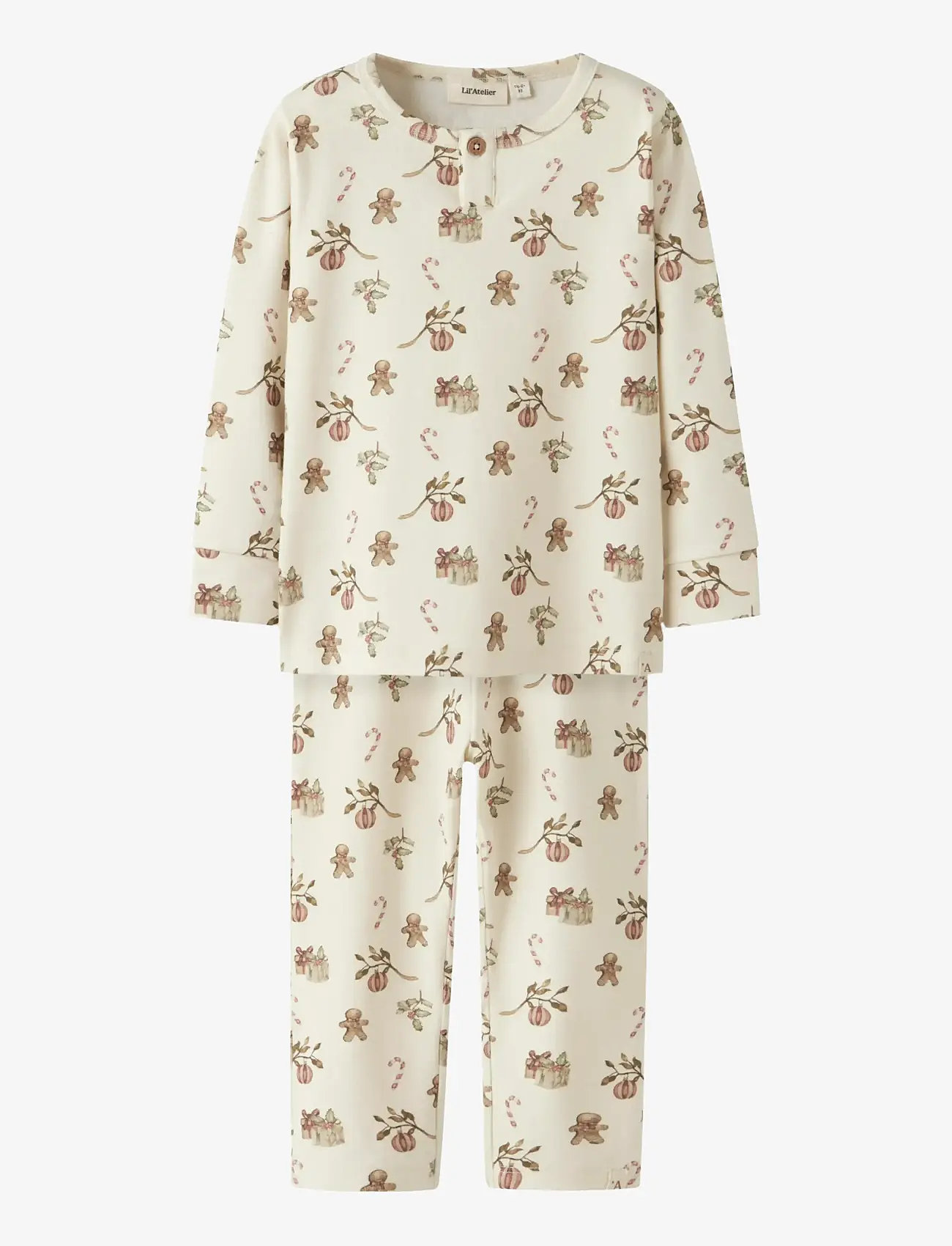 Lil'Atelier - NMNLAYO GIT LS NIGHTSET LIL - komplektid - turtledove - 0