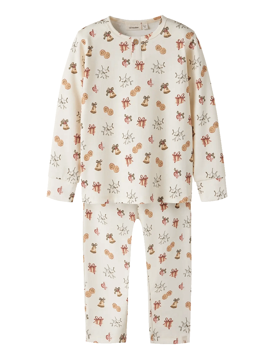 Lil'Atelier - NMNLAYO GIT LS NIGHTSET LIL - komplektid - turtledove - 0