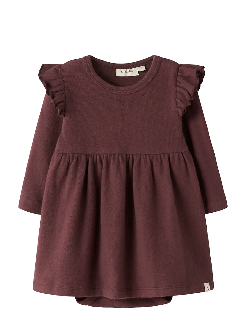 Lil'Atelier - NBFTHORA HUN LS BODY DRESS LIL - langärmelige babykleider - catawba grape - 0