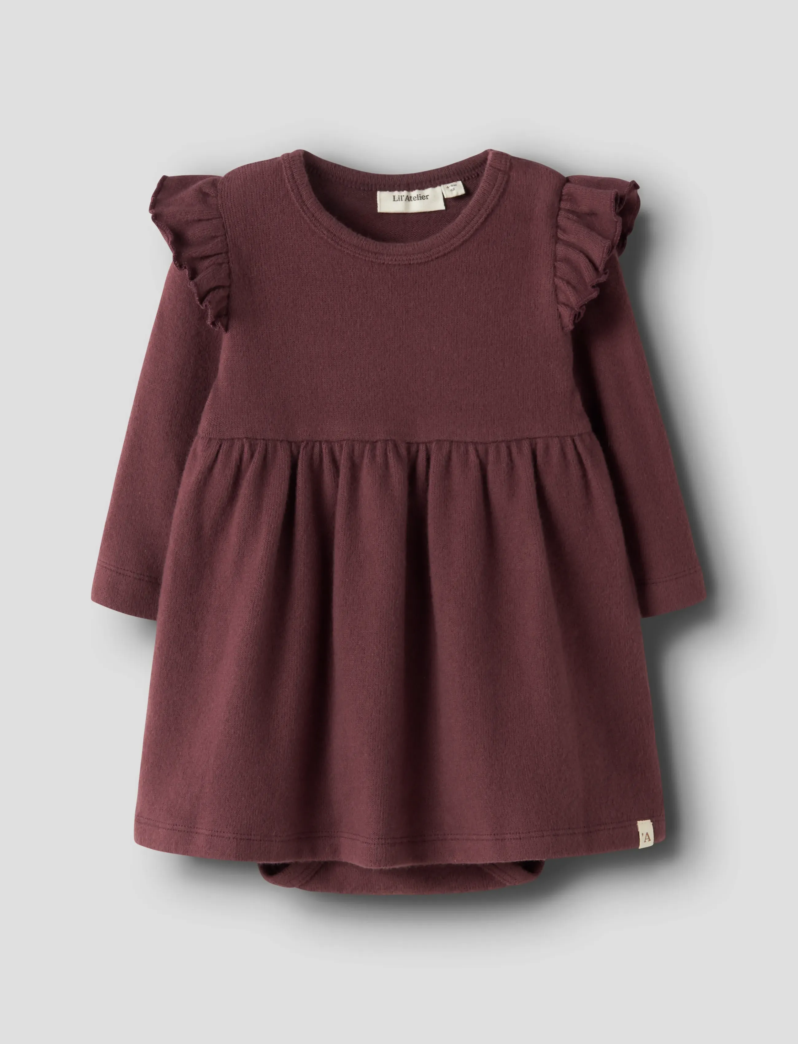 Lil'Atelier Nbfthora Hun Ls Body Dress Lil, 56, Casual Dresses, Burgunderrot - Long-sleeved Kinder
