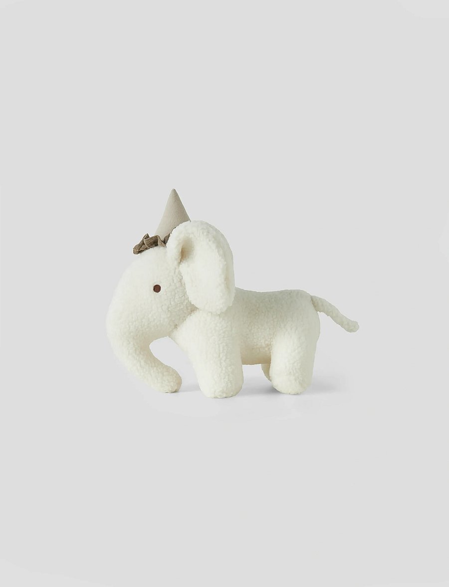 Lil'Atelier - NBNNIGO SHERPA TOY ELEPHANT LIL - tøjdyr - coconut milk - 0