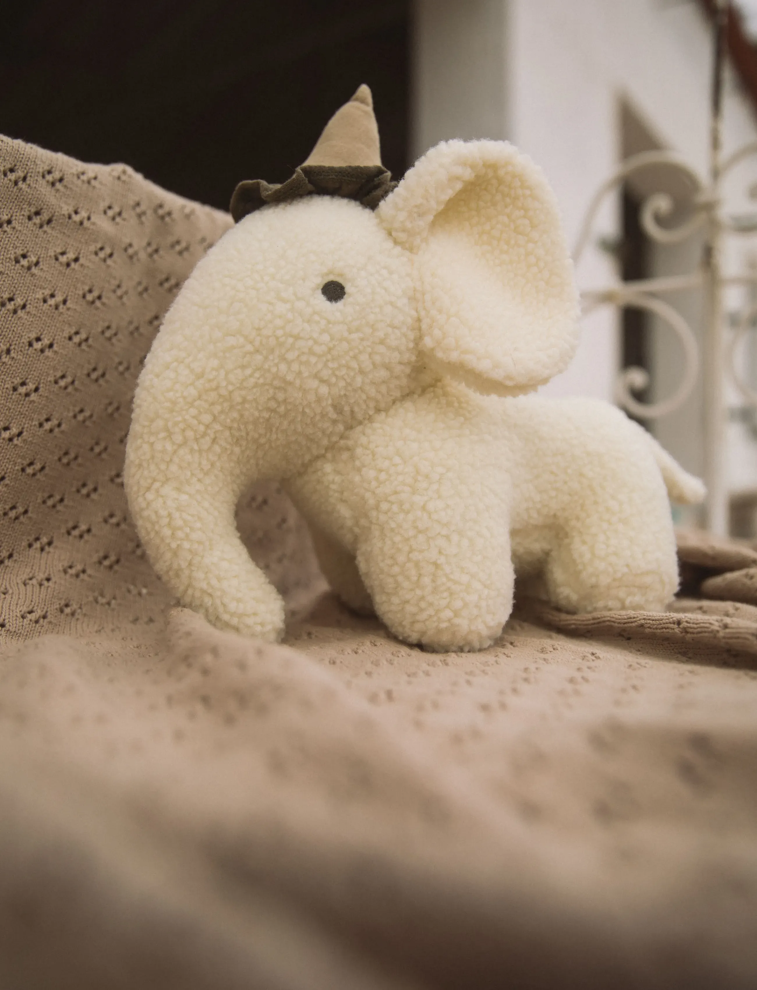 Lil'Atelier - NBNNIGO SHERPA TOY ELEPHANT LIL - tøjdyr - coconut milk - 3