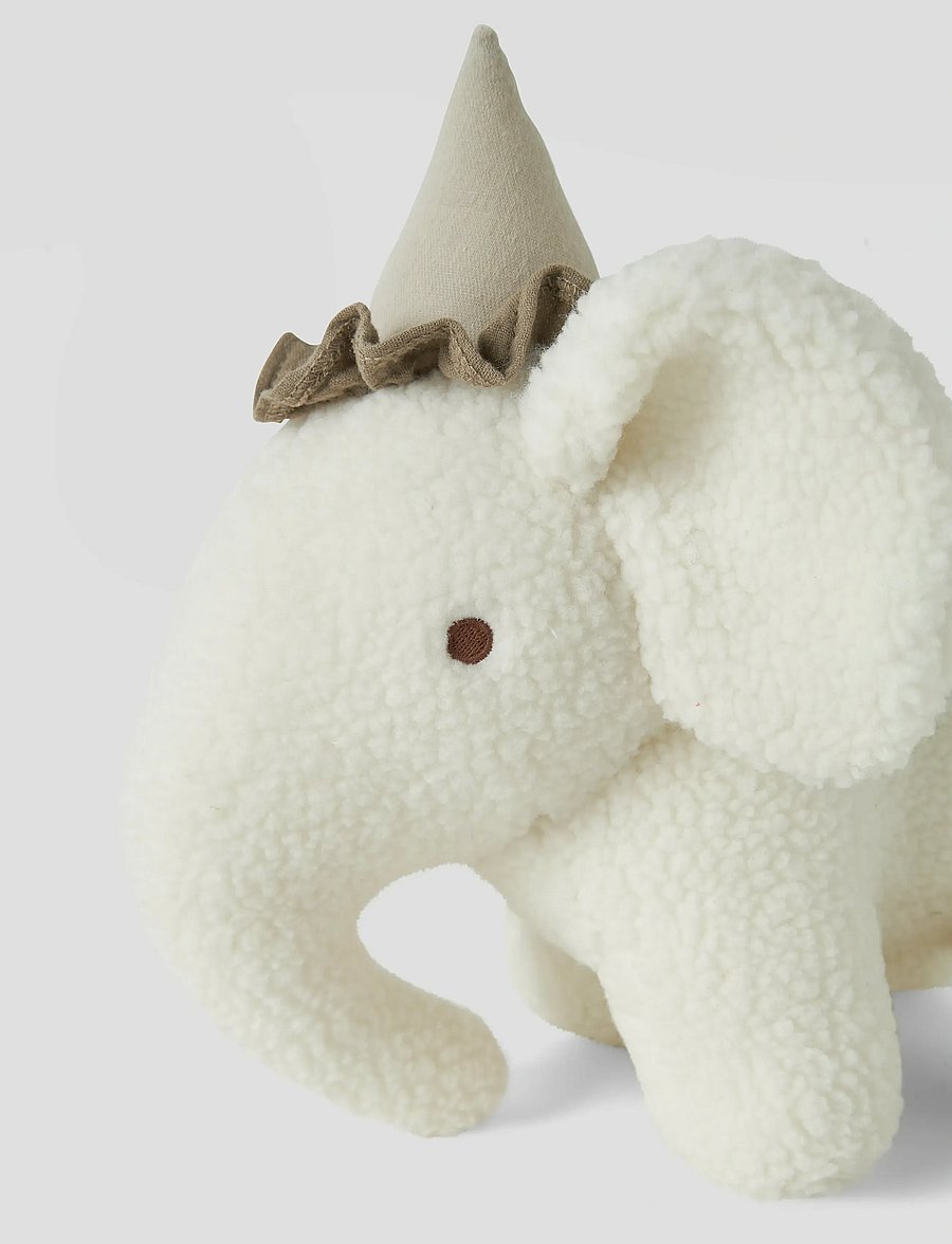 Lil'Atelier - NBNNIGO SHERPA TOY ELEPHANT LIL - tøjdyr - coconut milk - 4
