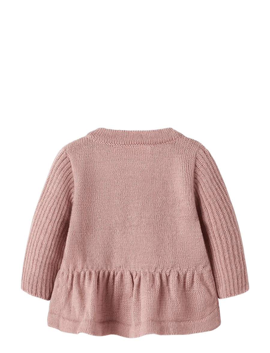 Lil'Atelier - NBFNOMO NIA WOOL LS KNIT CARD LIL - cardigans - fawn - 2