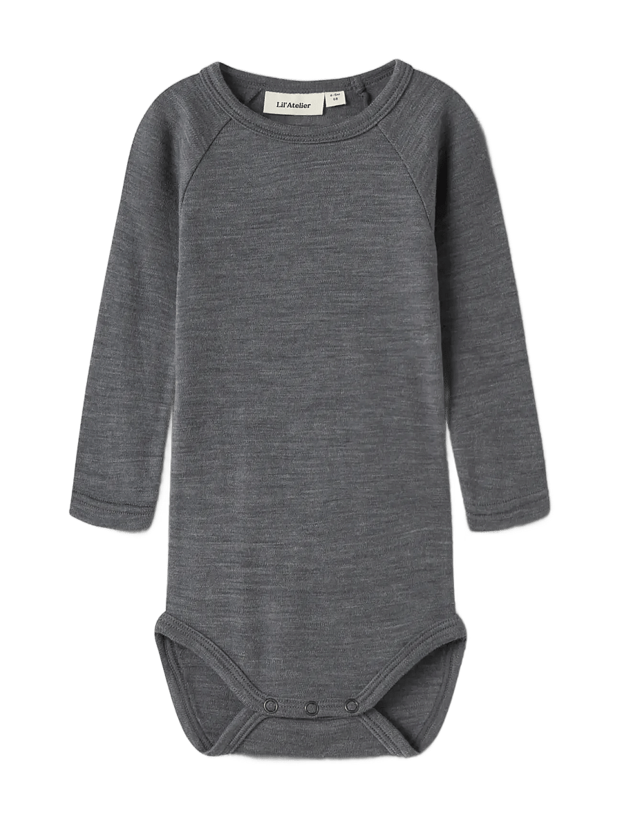 Lil'Atelier - NBNNESTER WOOL LS SLIM BODY LIL - beebi alusriided - poppy seed - 0