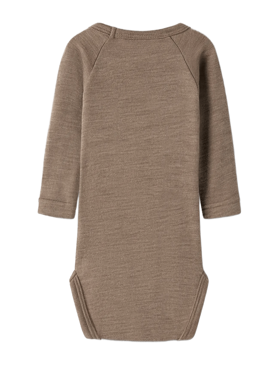 Lil'Atelier - NBNNESTER WOOL LS SLIM BODY LIL - langärmelige bodys - sepia tint - 2