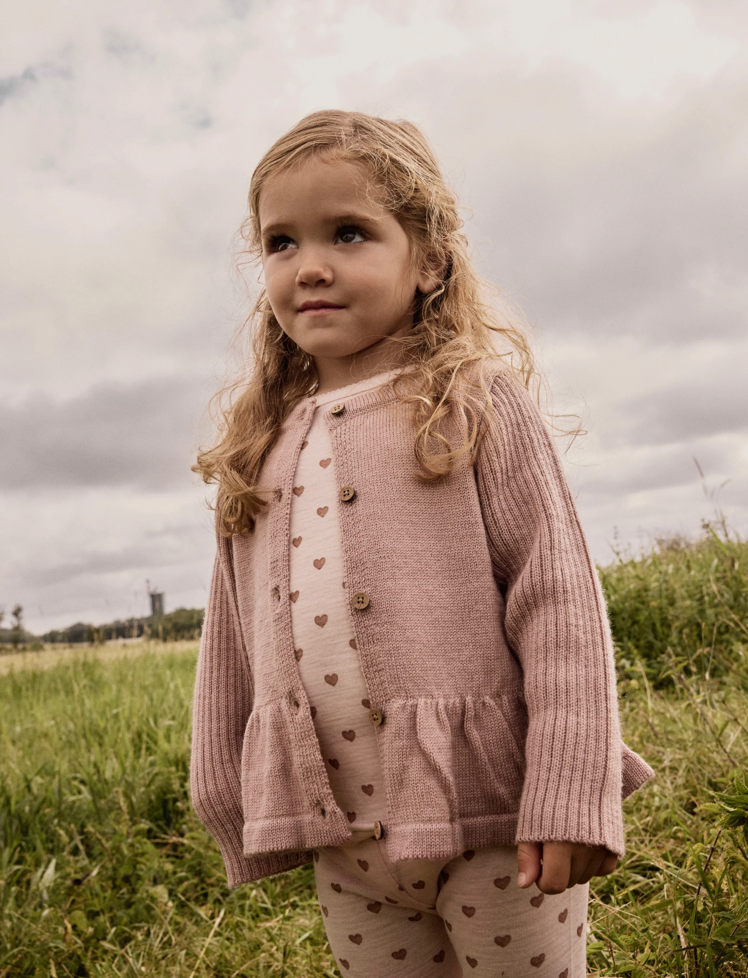 Lil'Atelier Nmfnomo Nia Wool Ls Knit Card Lil, 116, Knitwear, Rosa - Cardigans, Kinder