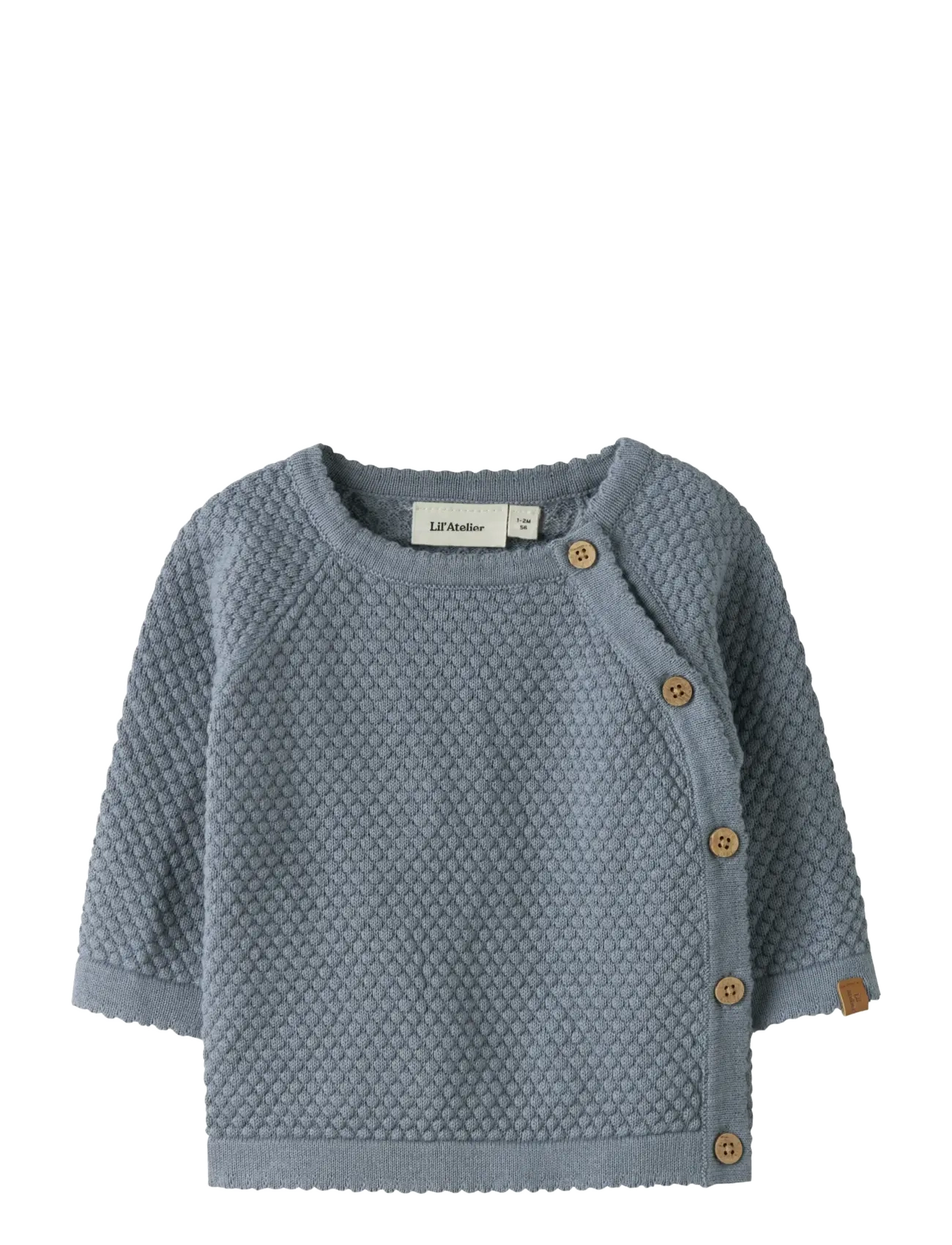 Lil'Atelier NBMFICO LS WRAP KNIT LIL - Baby 44-92 - TRADEWINDS / grey