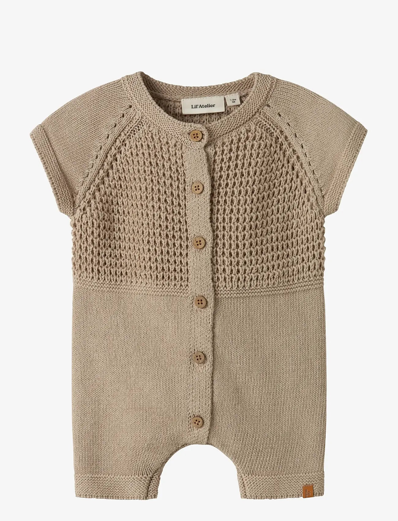 Lil'Atelier - NBMFIFER SS LOOSE KNIT SUIT LIL - jumpsuits - oxford tan - 0