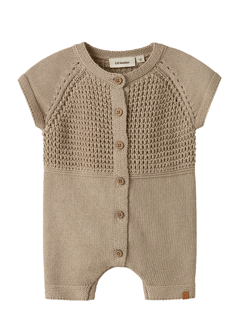 Lil'Atelier - NBMFIFER SS LOOSE KNIT SUIT LIL - jumpsuits - oxford tan - 0