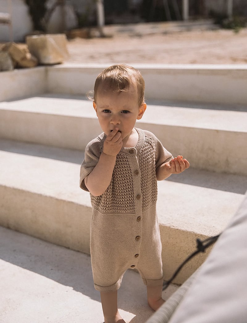 Lil'Atelier - NBMFIFER SS LOOSE KNIT SUIT LIL - jumpsuits - oxford tan - 2