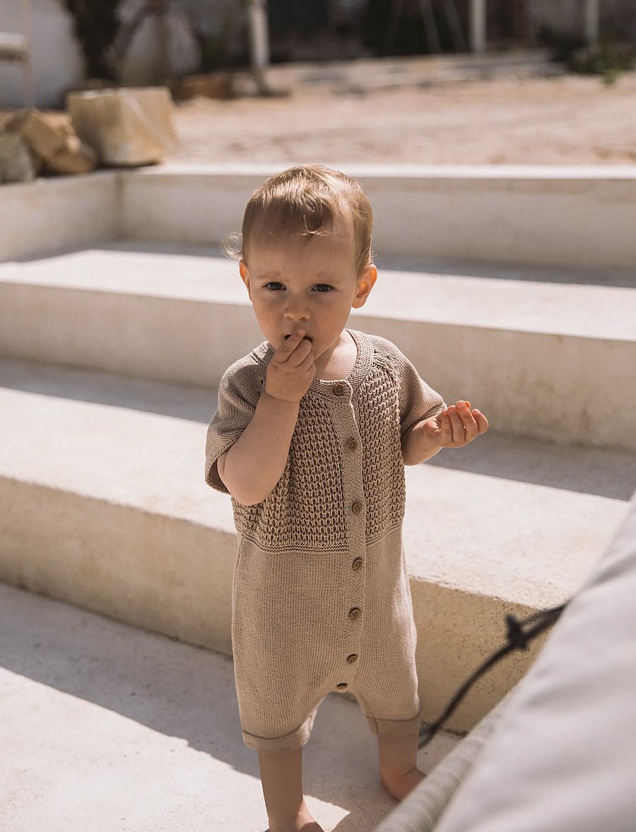 Lil'Atelier - NBMFIFER SS LOOSE KNIT SUIT LIL - buksedragter - oxford tan - 2