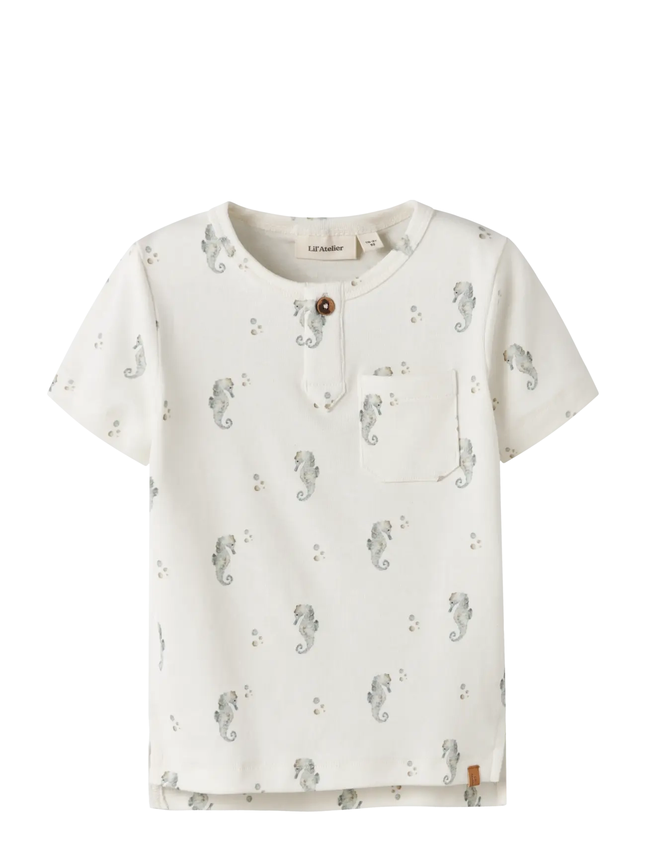 Lil'Atelier NMMGAYO SIK SS SLIM TOP LIL - Overdele - COCONUT MILK / cream