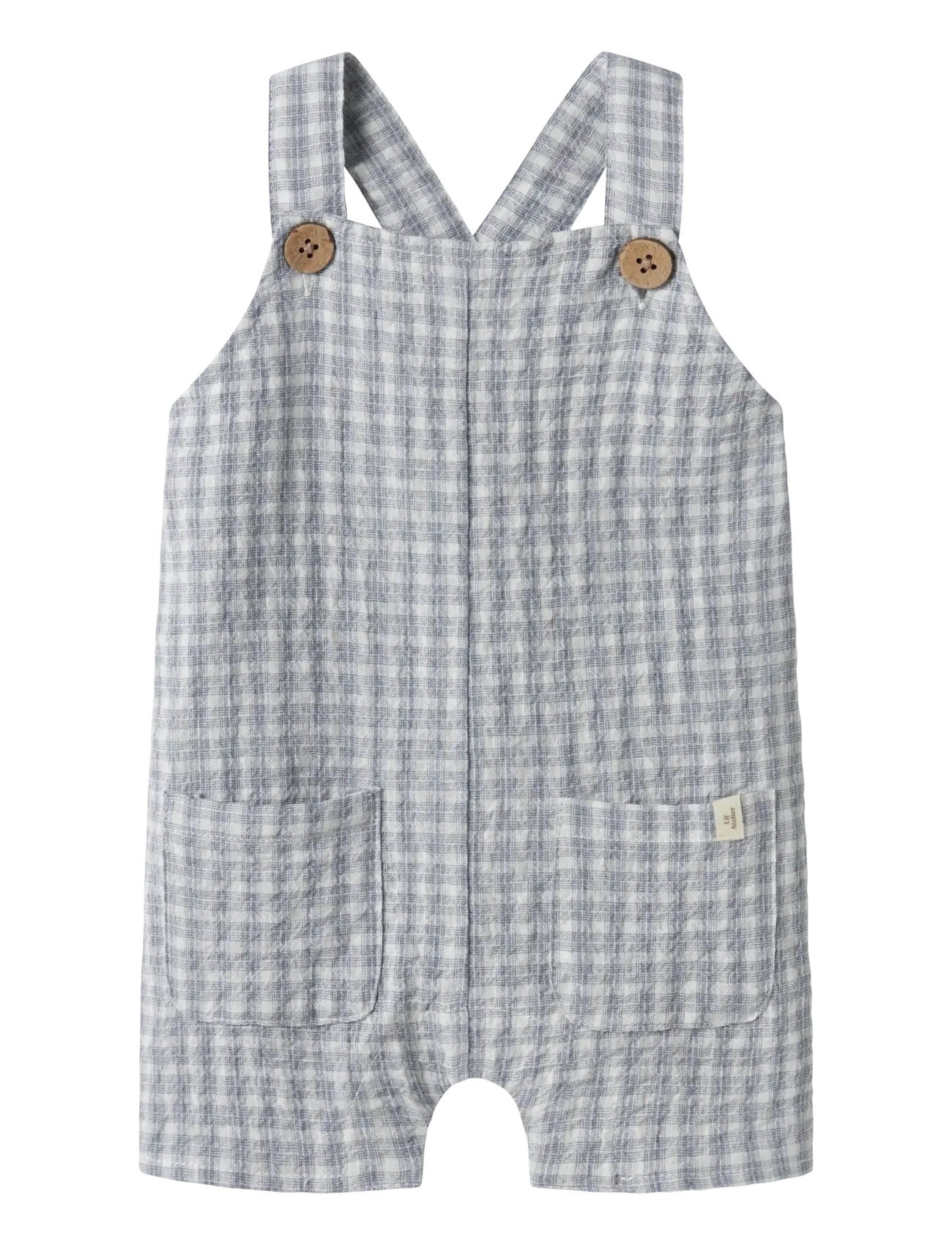 Lil'Atelier NBMFREY LOOSE SHORT OVERALL LIL - Underdele - COCONUT MILK / blue