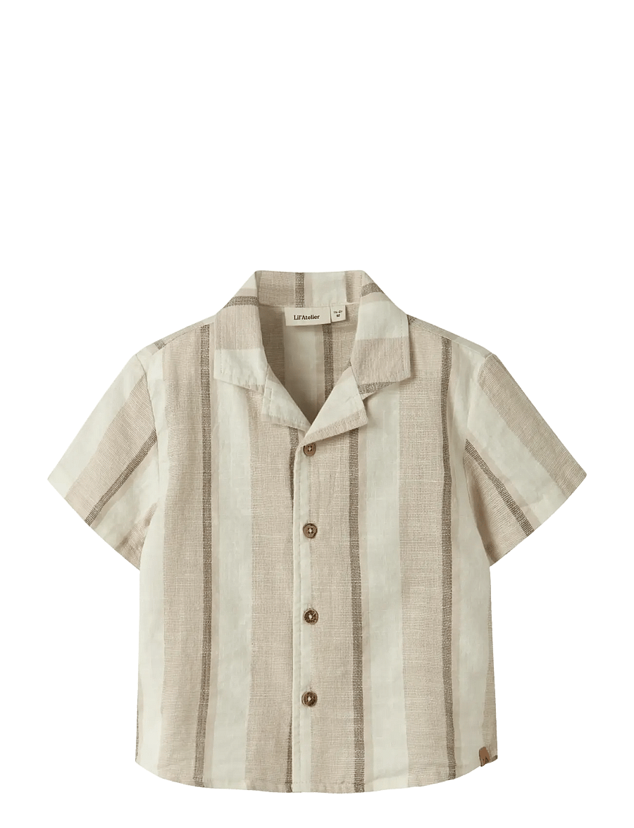 Lil'Atelier - NMMFIBERT SS LOOSE SHIRT LIL - overhemden met korte mouwen - coconut milk - 0