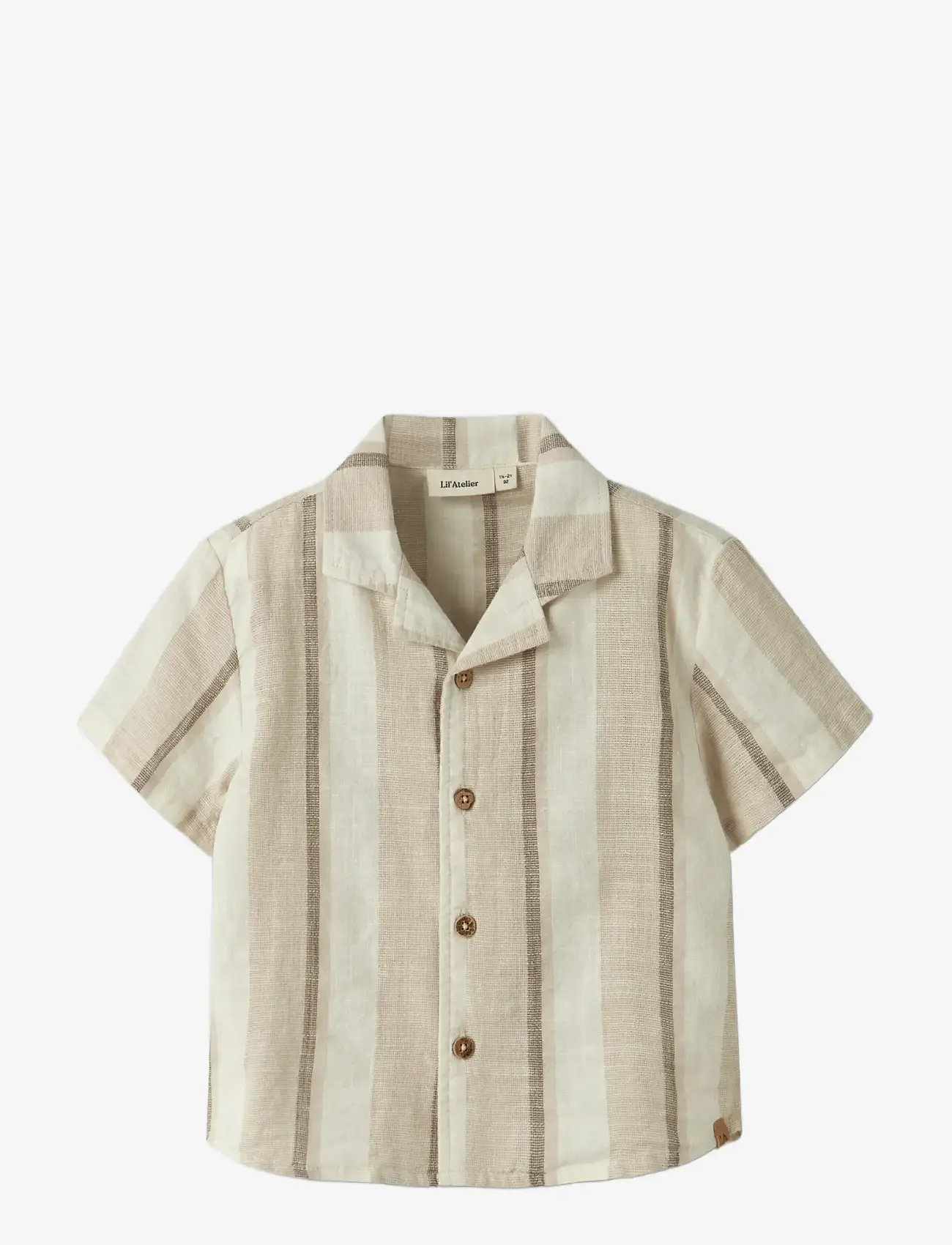Lil'Atelier - NMMFIBERT SS LOOSE SHIRT LIL - kortärmade skjortor - coconut milk - 2