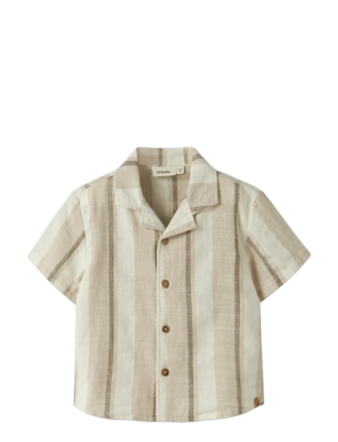 Lil'Atelier - NMMFIBERT SS LOOSE SHIRT LIL - stutterma skyrtur - coconut milk - 2