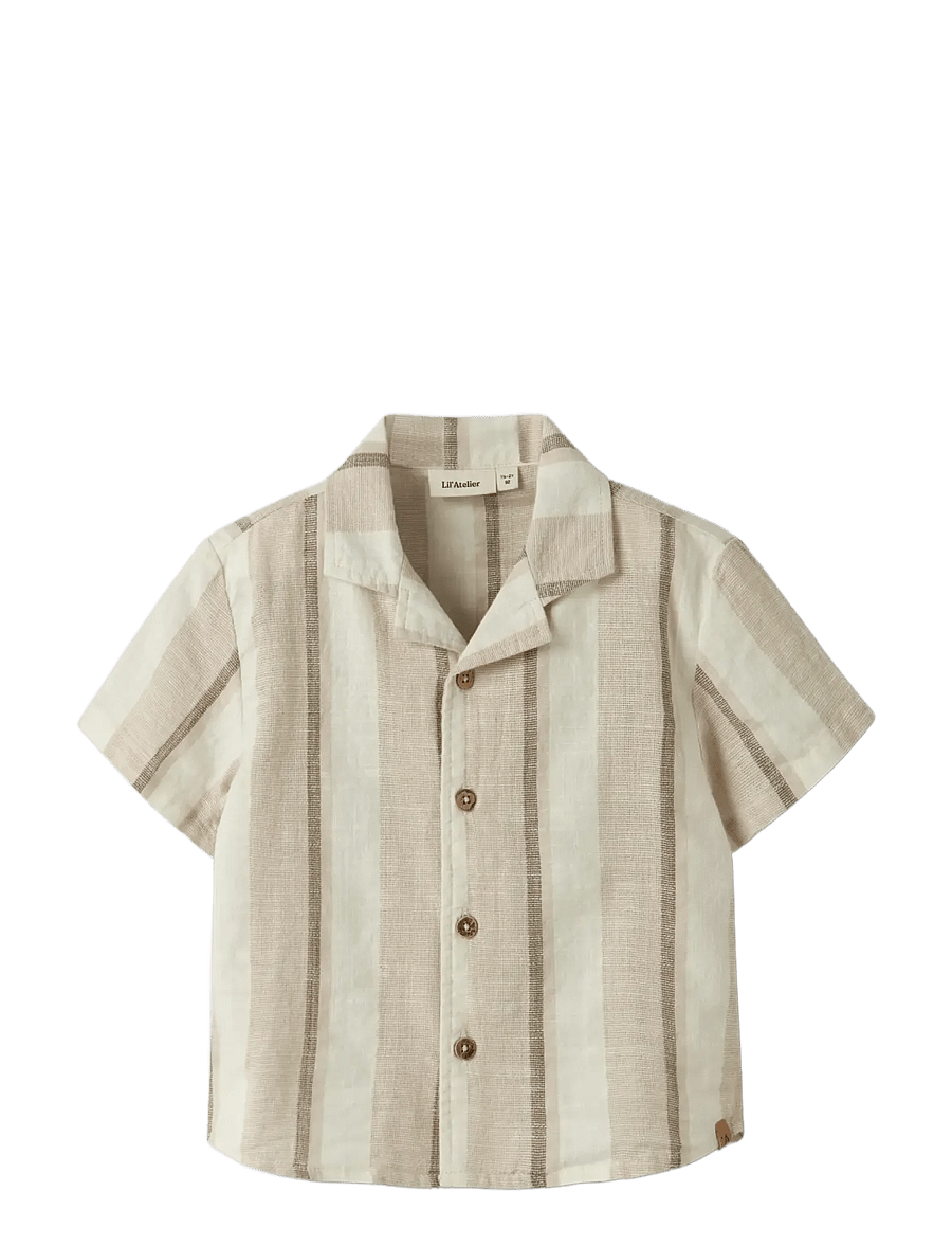 Lil'Atelier - NMMFIBERT SS LOOSE SHIRT LIL - overhemden met korte mouwen - coconut milk - 2