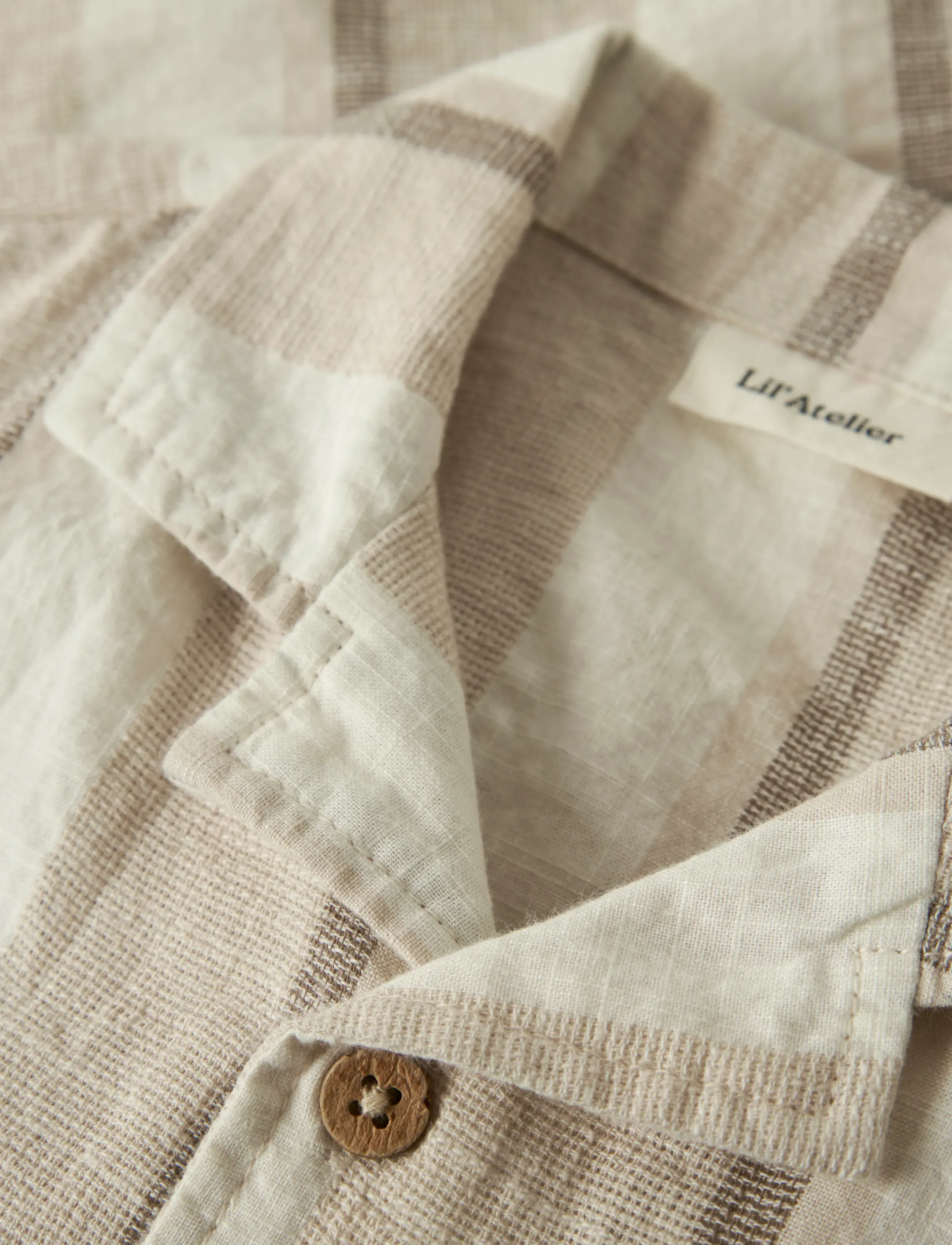 Lil'Atelier - NMMFIBERT SS LOOSE SHIRT LIL - stutterma skyrtur - coconut milk - 5