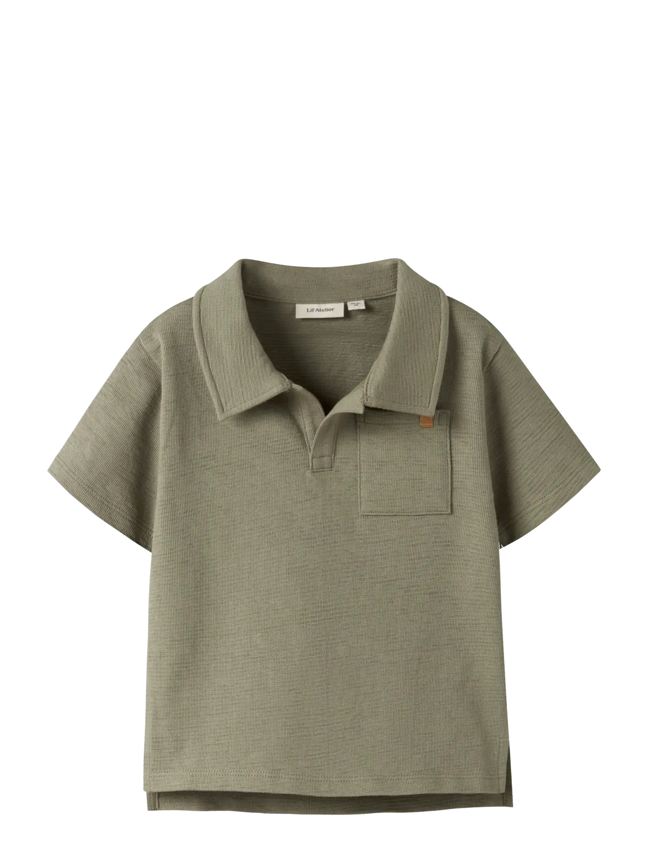 Lil'Atelier Nmmfalk Ss Loose Polo Top Lil, Børn, Kortærmet Polo Top, Kakigrøn, Str: 122-128