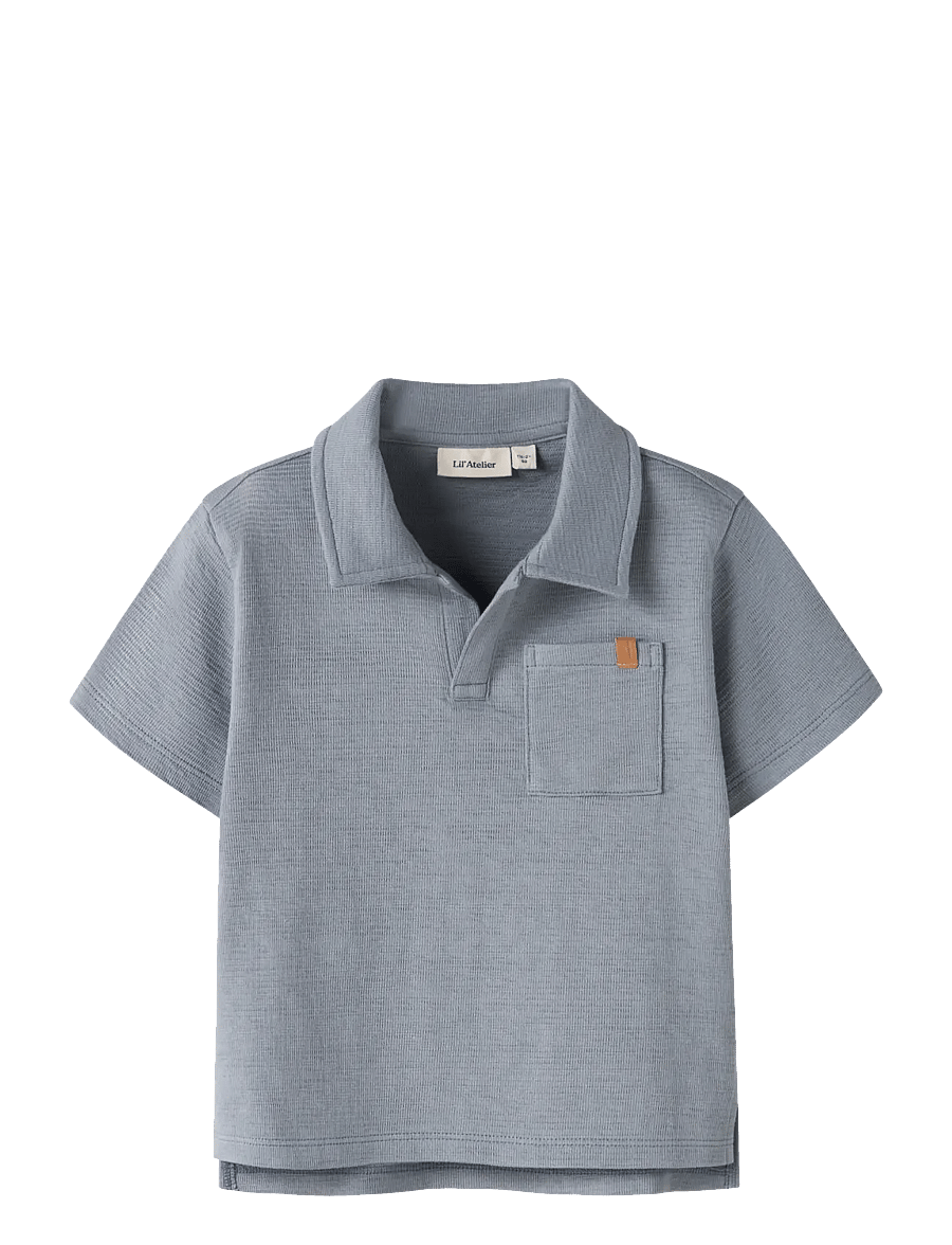 Lil'Atelier - NMMFALK SS LOOSE POLO TOP LIL - polo krekli ar īsām piedurknēm - tradewinds - 0
