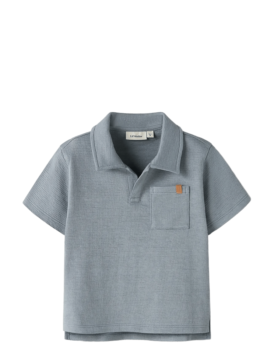 Lil'Atelier - NMMFALK SS LOOSE POLO TOP LIL - polo krekli ar īsām piedurknēm - tradewinds - 2