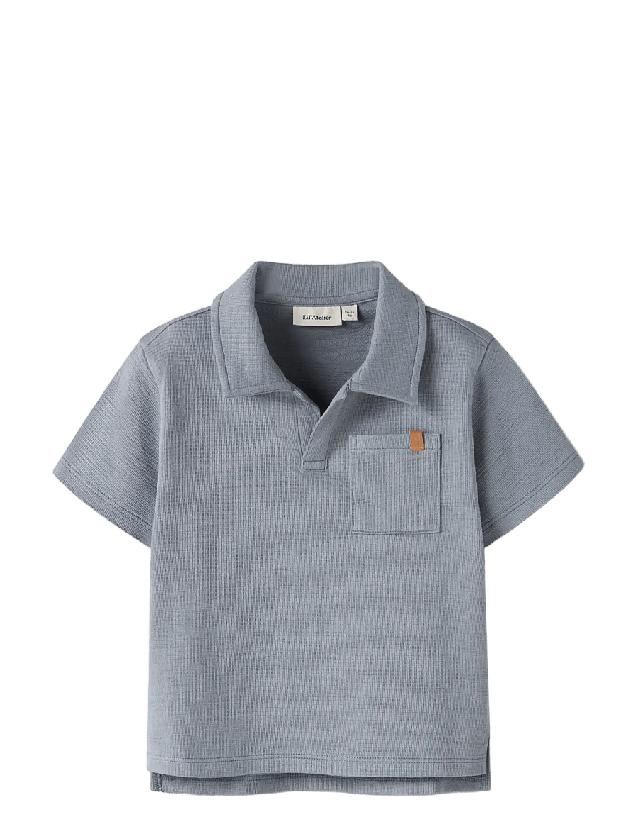 Lil'Atelier - NMMFALK SS LOOSE POLO TOP LIL - polo krekli ar īsām piedurknēm - tradewinds - 3