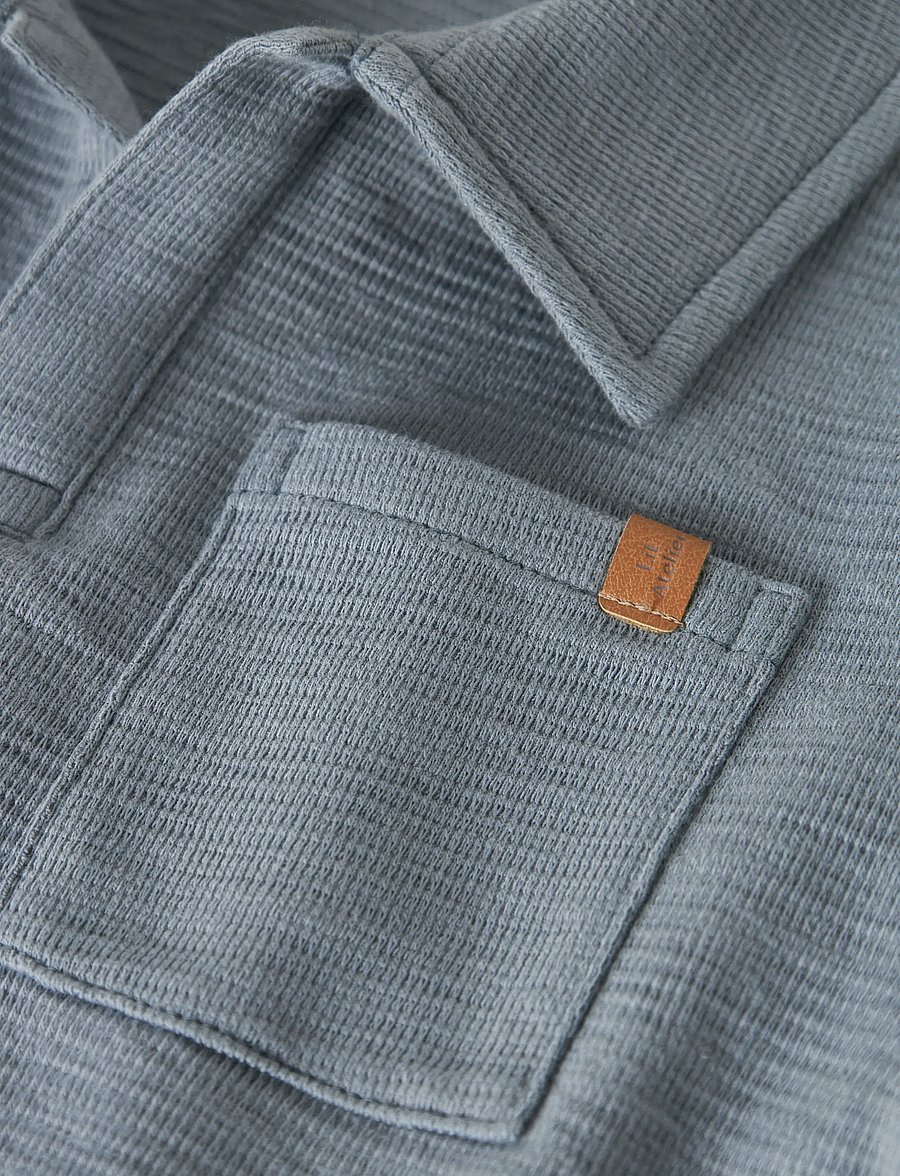 Lil'Atelier - NMMFALK SS LOOSE POLO TOP LIL - polo krekli ar īsām piedurknēm - tradewinds - 4