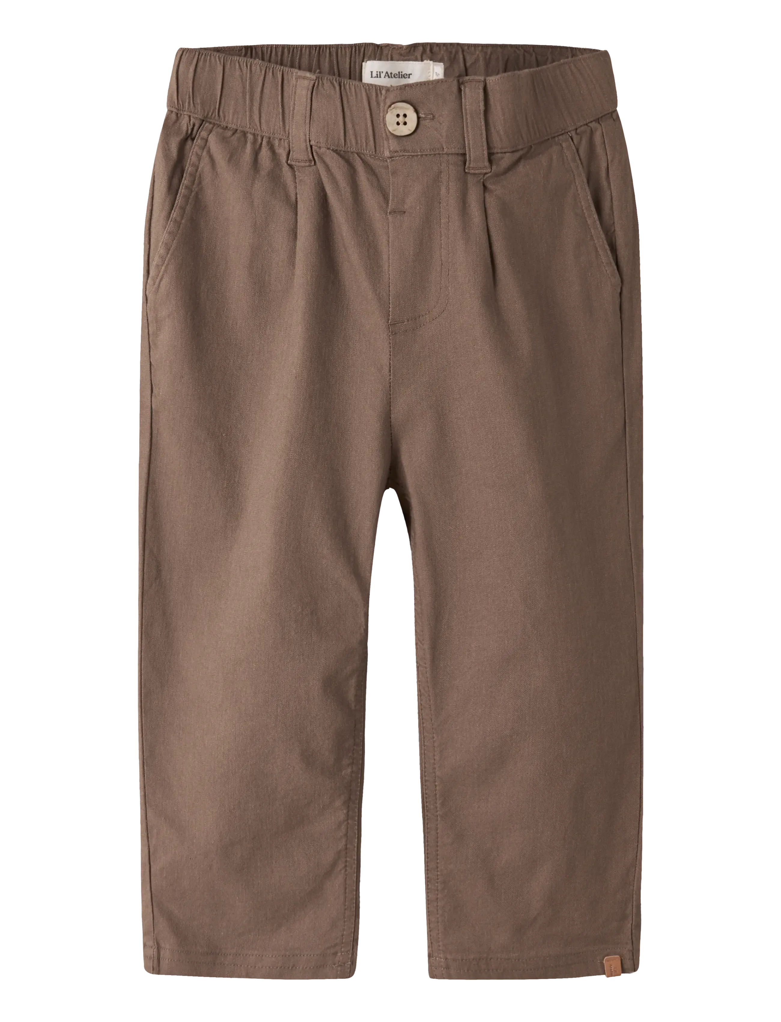 Lil'Atelier NMMFREDRIK REG PANT LIL - Riided - SHITAKE / brown