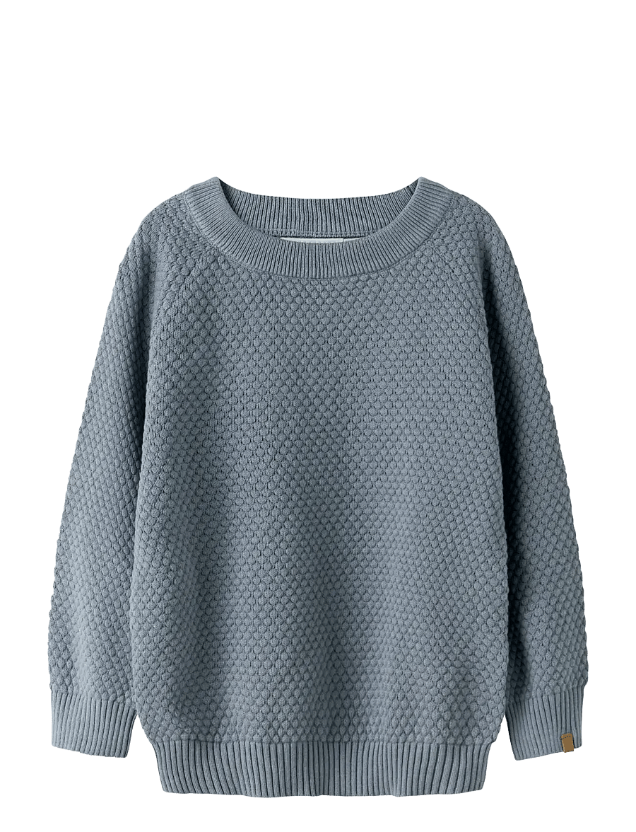 Lil'Atelier - NMMFICO LS LOOSE KNIT LIL - trøjer - tradewinds - 0