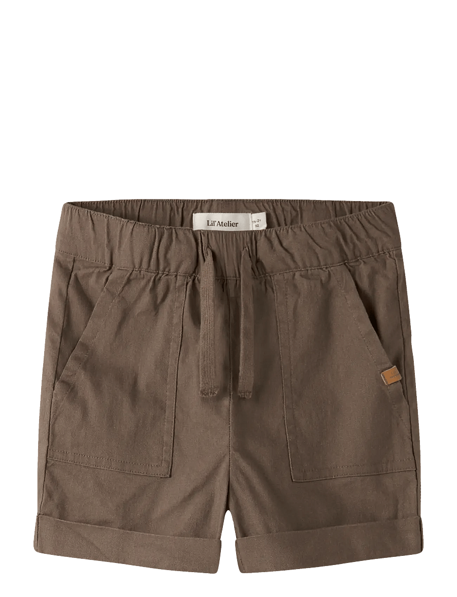 Lil'Atelier - NMMFREDRIK LOOSE SHORTS LIL - shitake - 0