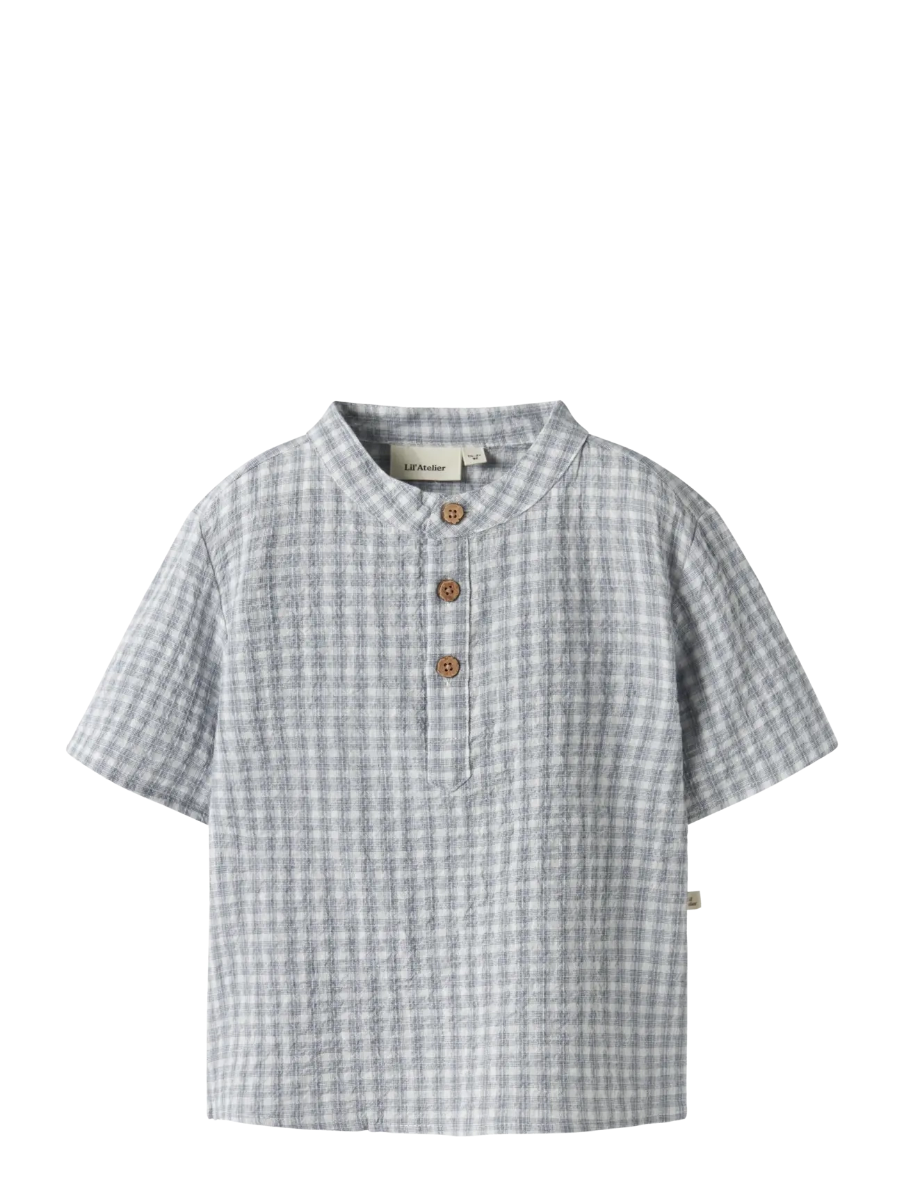 Lil'Atelier NMMFREY SS LOOSE SHIRT LIL - Oberteile - COCONUT MILK / blue