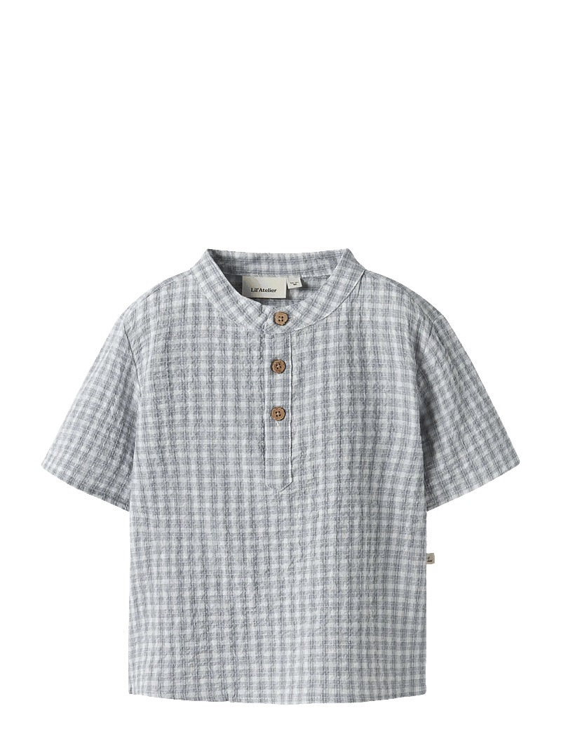 Lil'Atelier - NMMFREY SS LOOSE SHIRT LIL - kurzärmlige hemden - coconut milk - 0