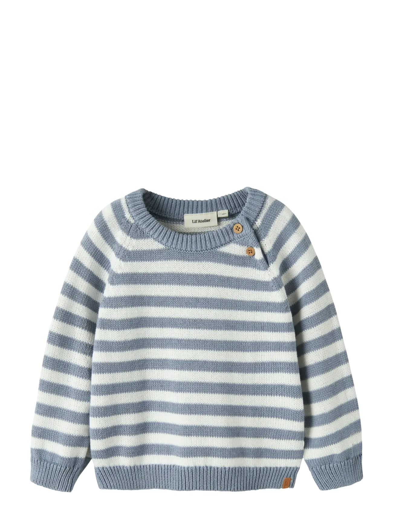 Lil'Atelier NBMDASON LS KNIT LIL - Shop by age - COCONUT MILK / blue