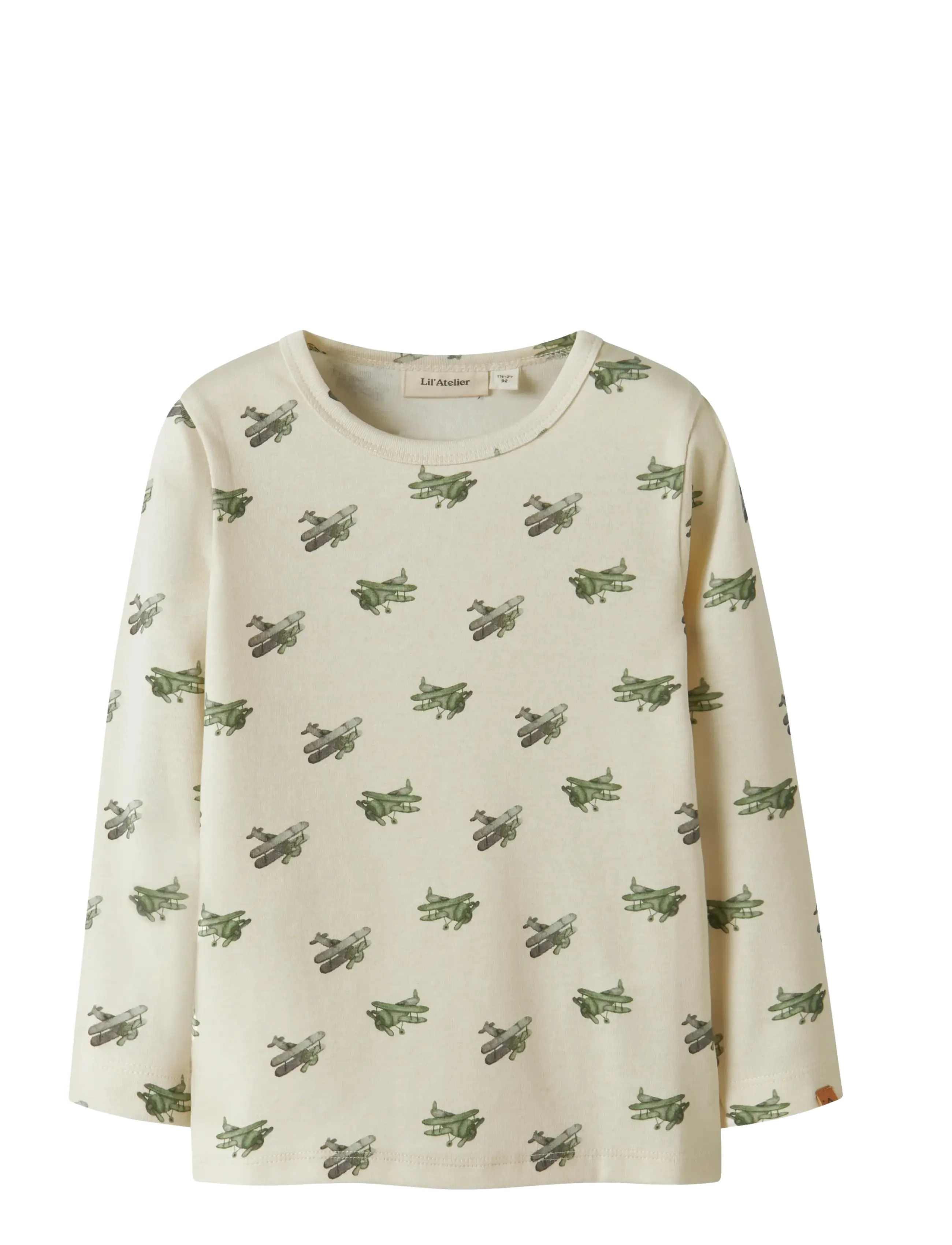 Lil'Atelier NMMLAYO GEU LS SLIM TOP LIL - Overdele - COCONUT MILK / cream