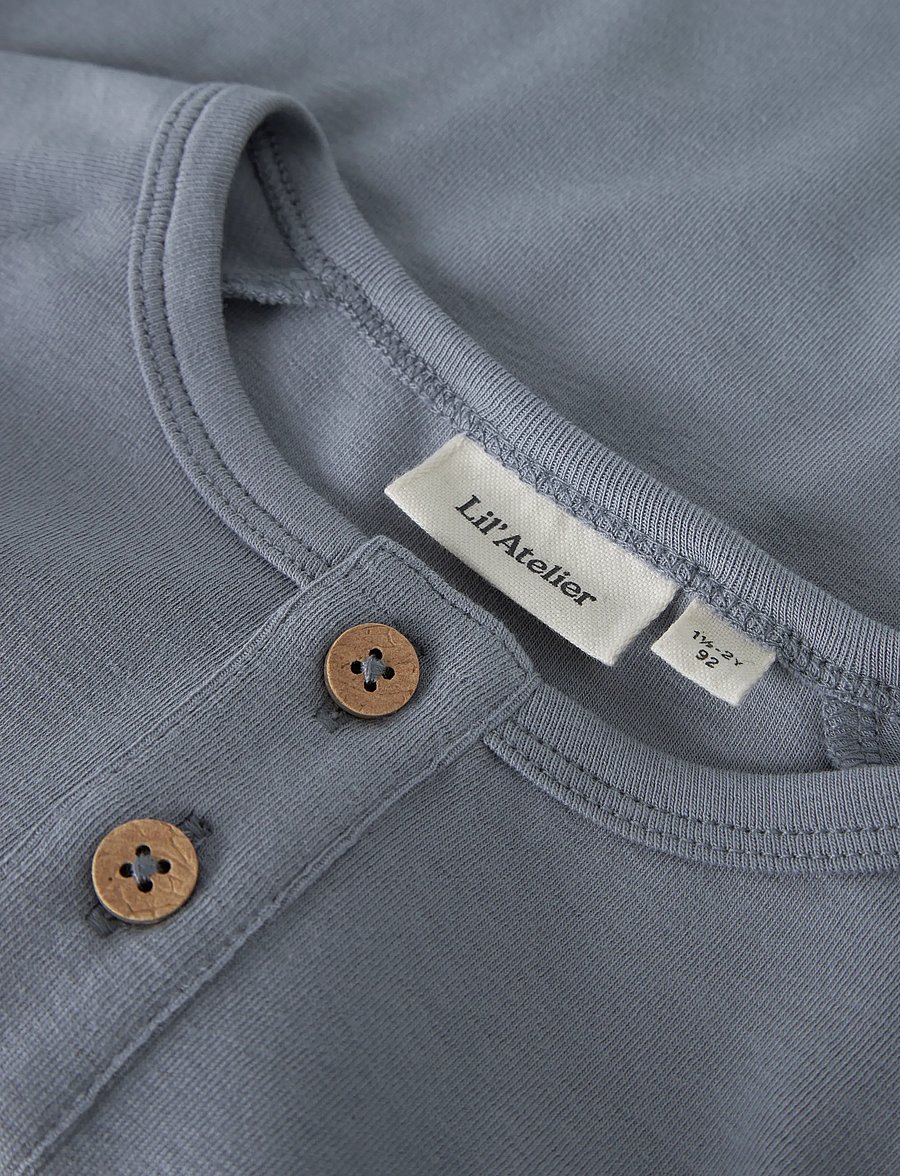 Lil'Atelier - NMMGEO LOM LS SLIM TOP LIL - långärmade t-shirts - tradewinds - 2