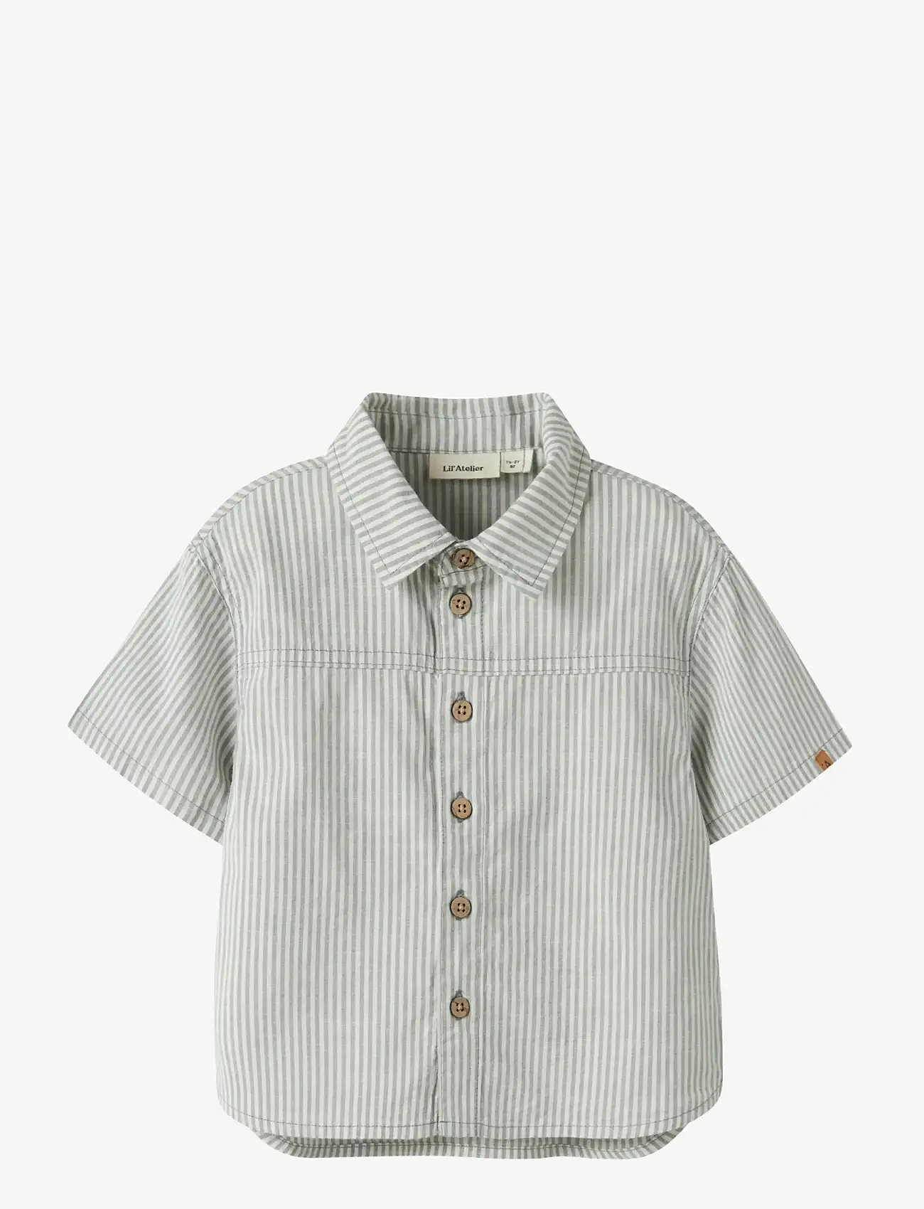 Lil'Atelier - NMMDARKO SS LOOSE SHIRT LIL - kurzärmlige hemden - coconut milk - 1